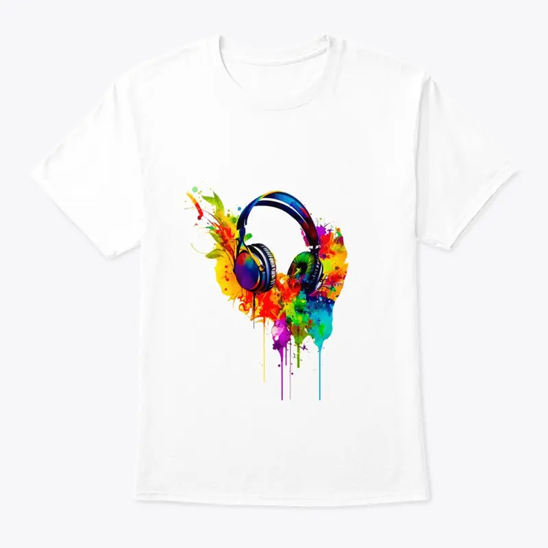 Headphone Brush Painted